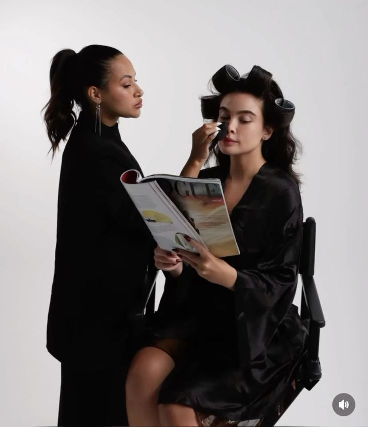 Makeup artist applying makeup
